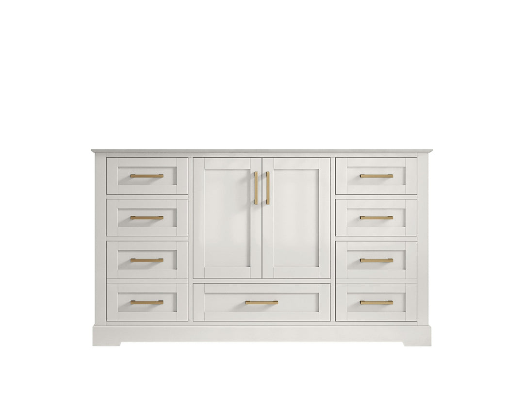 Boston 60 in. W x 22 in. D Single Sink Bathroom Vanity in Alabaster with Countertop - Cabinet Only