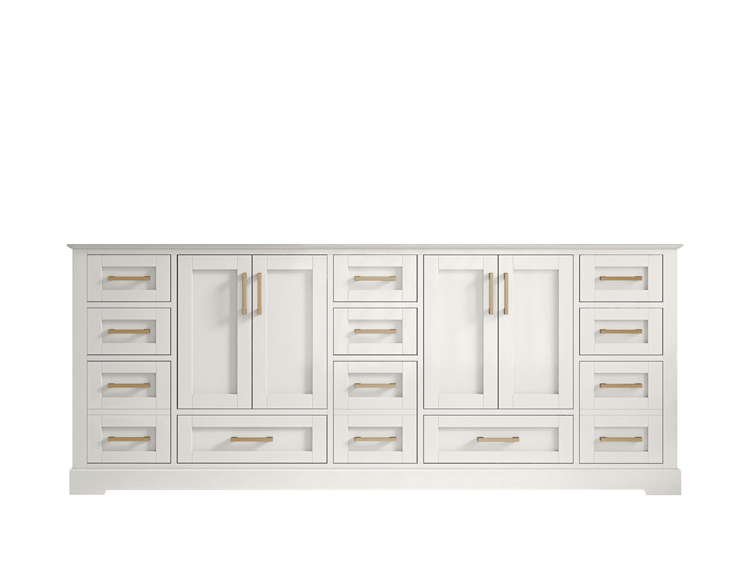 Boston 84 in. W x 22 in. D Double Sink Bathroom Vanity in Alabaster with Countertop - Cabinet Only