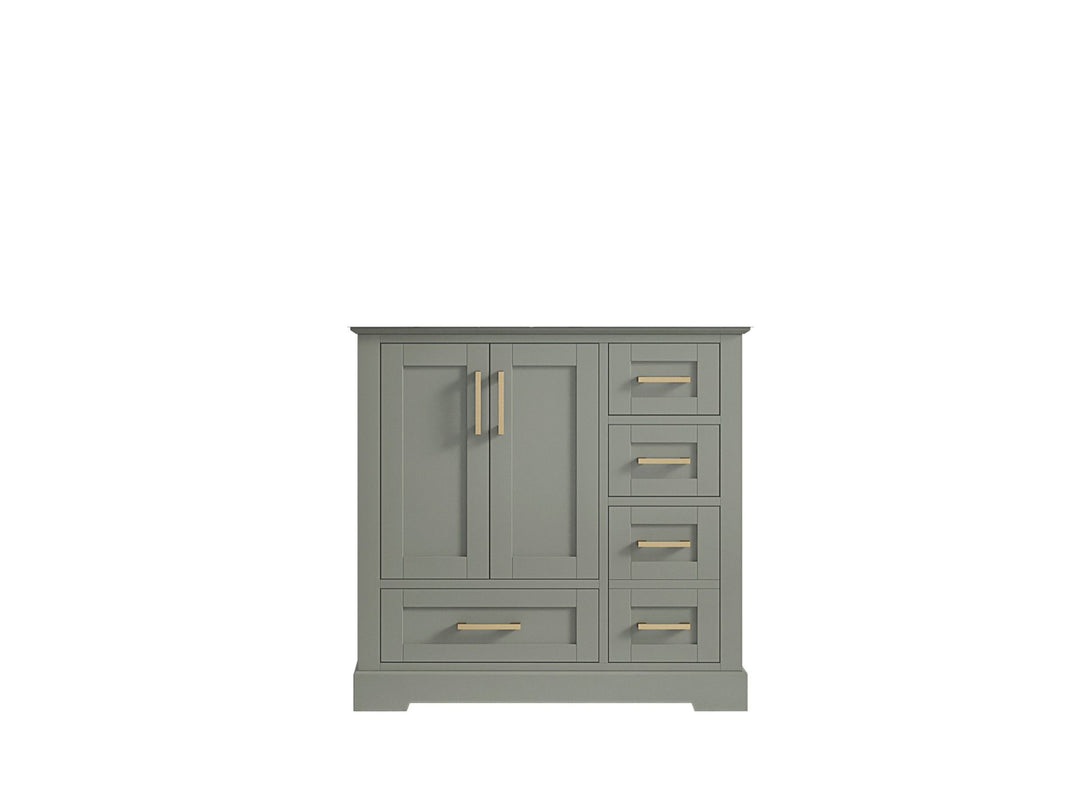 Boston 36 in. W x 22 in. D Single Sink Bathroom Vanity in Evergreen with Countertop - Cabinet Only
