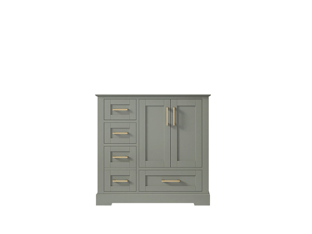 Boston 36 in. W x 22 in. D Single Sink Bathroom Vanity in Evergreen with Countertop - Cabinet Only