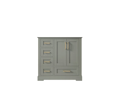 Boston 36 in. W x 22 in. D Single Sink Bathroom Vanity in Evergreen with Countertop - Cabinet Only
