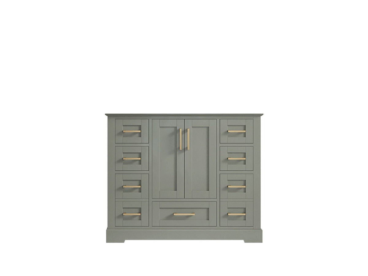Boston 42 in. W x 22 in. D Single Sink Bathroom Vanity in Evergreen with Countertop - Cabinet Only