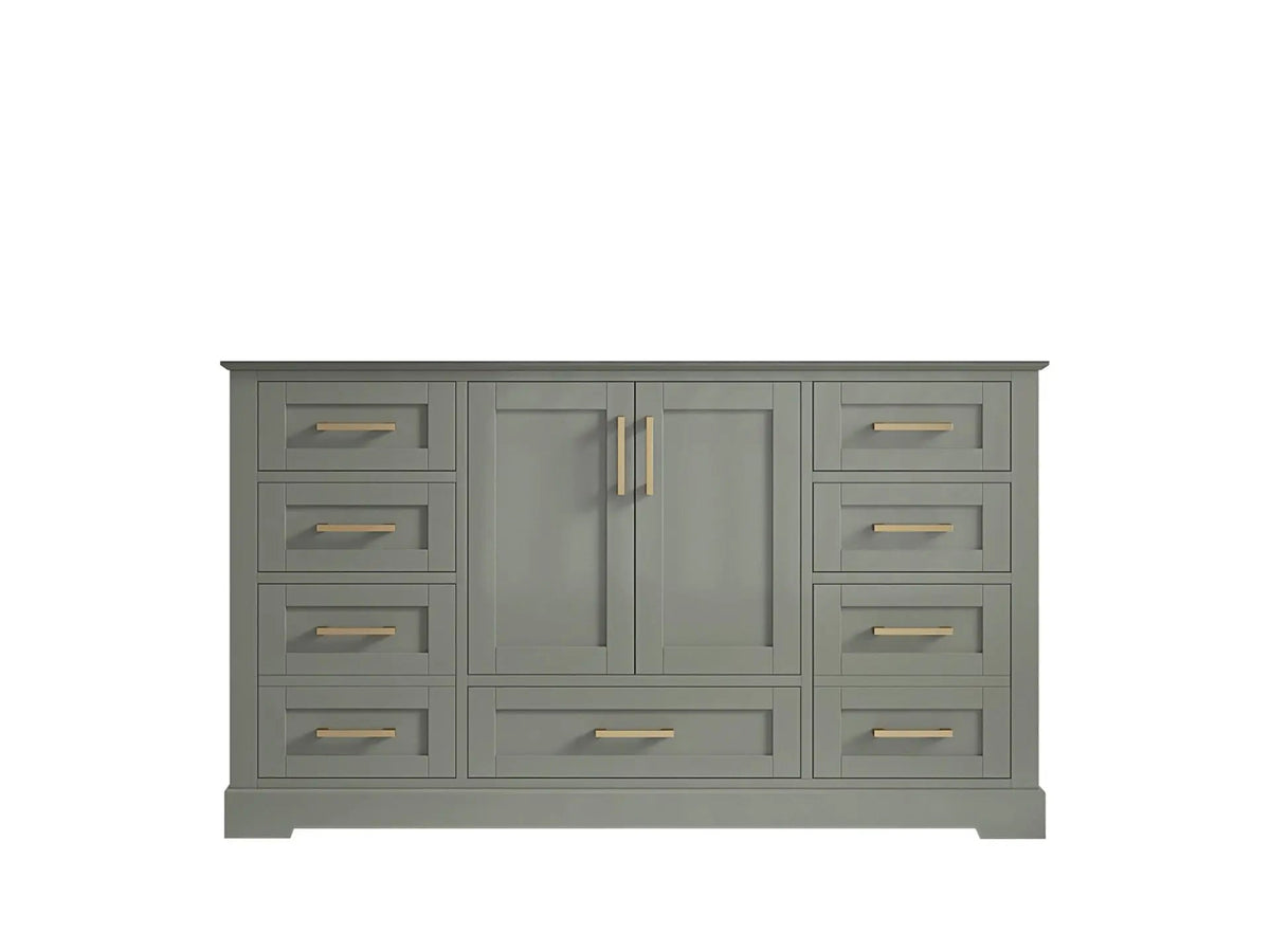 Boston 60 in. W x 22 in. D Single Sink Bathroom Vanity in Evergreen with Countertop - Cabinet Only