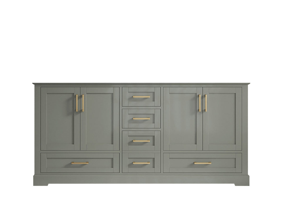 Boston 72 in. W x 22 in. D Double Sink Bathroom Vanity in Evergreen with Countertop - Cabinet Only