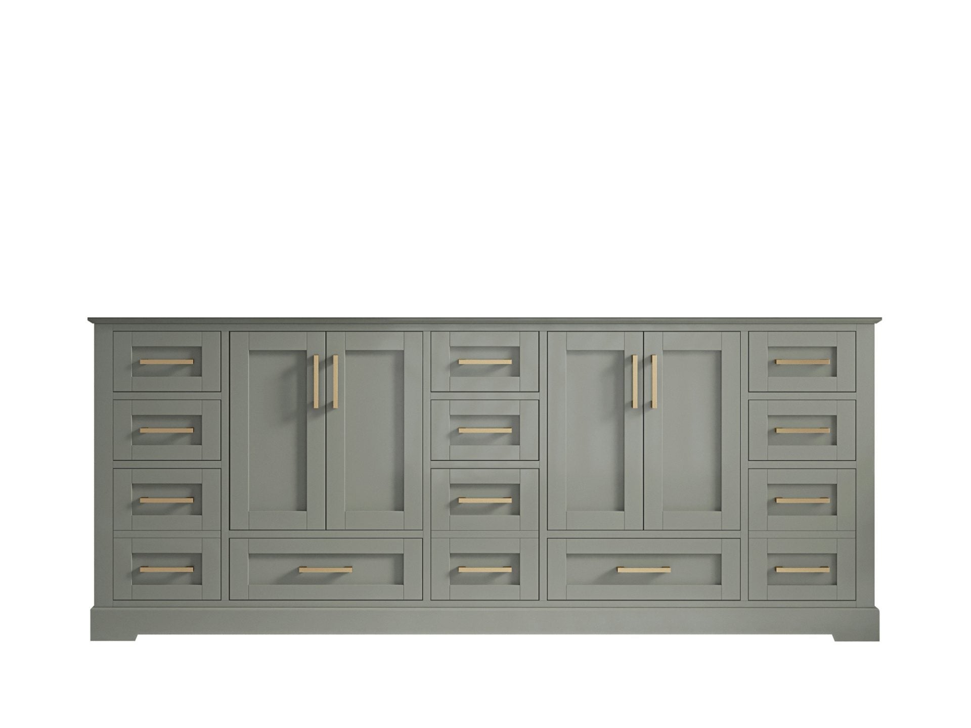 Boston 84 in. W x 22 in. D Double Sink Bathroom Vanity in Evergreen with Countertop - Cabinet Only