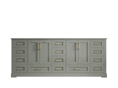 Boston 84 in. W x 22 in. D Double Sink Bathroom Vanity in Evergreen with Countertop - Cabinet Only
