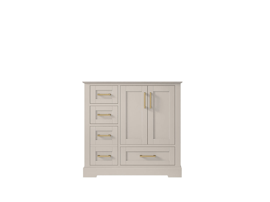 Boston 36 in. W x 22 in. D Single Sink Bathroom Vanity in Fine Grain with Countertop - Cabinet Only