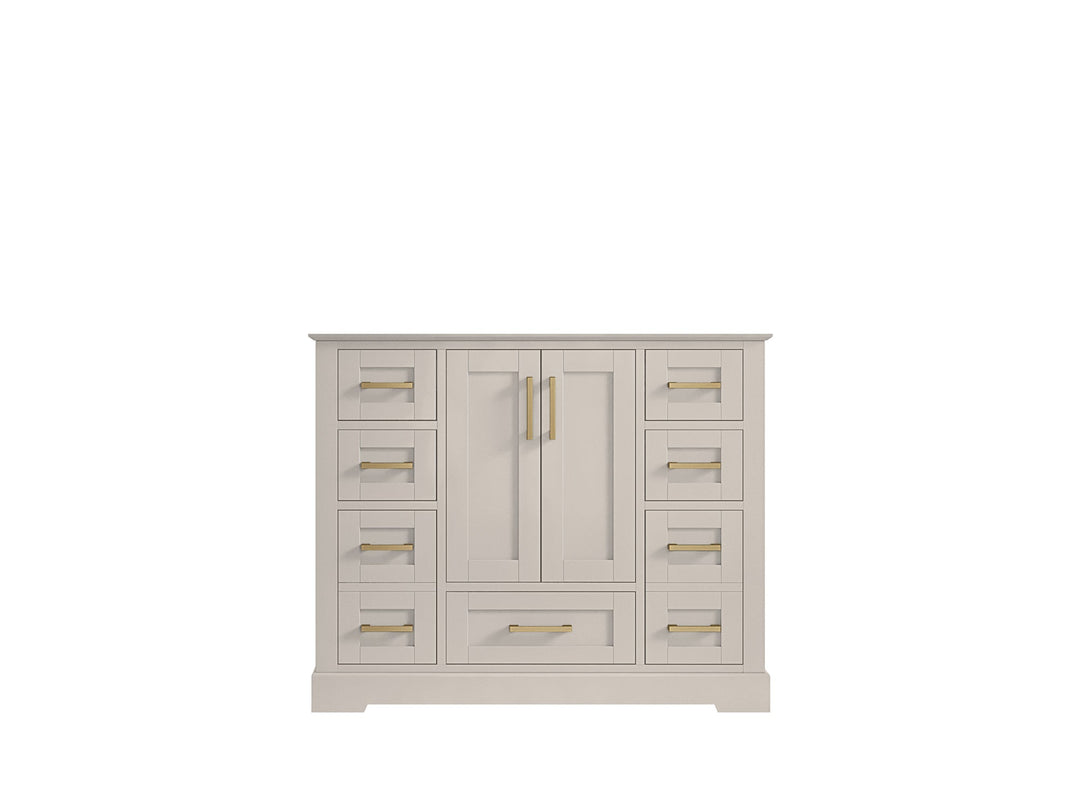 Boston 42 in. W x 22 in. D Single Sink Bathroom Vanity in Fine Grain with Countertop - Cabinet Only