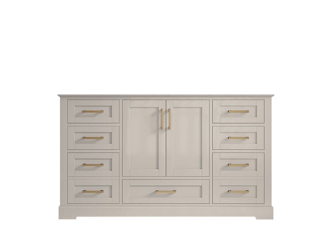 Boston 60 in. W x 22 in. D Single Sink Bathroom Vanity in Fine Grain with Countertop - Cabinet Only