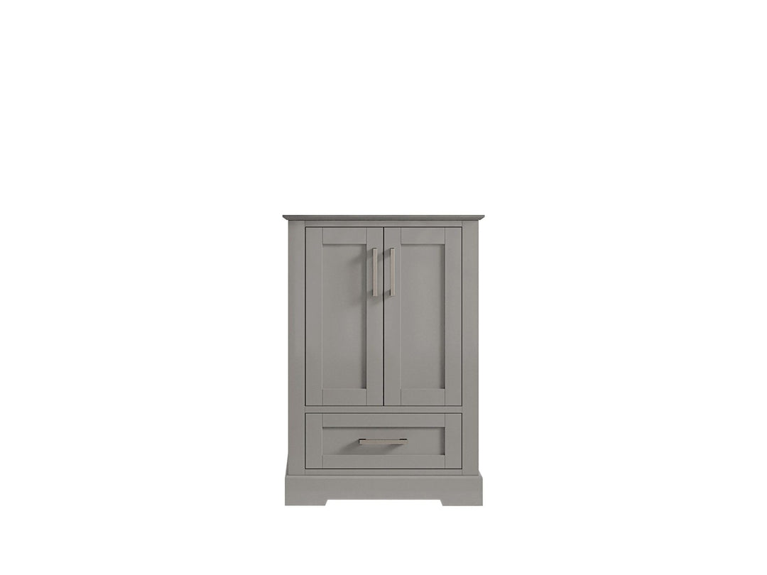 Boston 24 in. W x 22 in. D Single Sink Bathroom Vanity in Elephant Skin Gray with Countertop - Cabinet Only