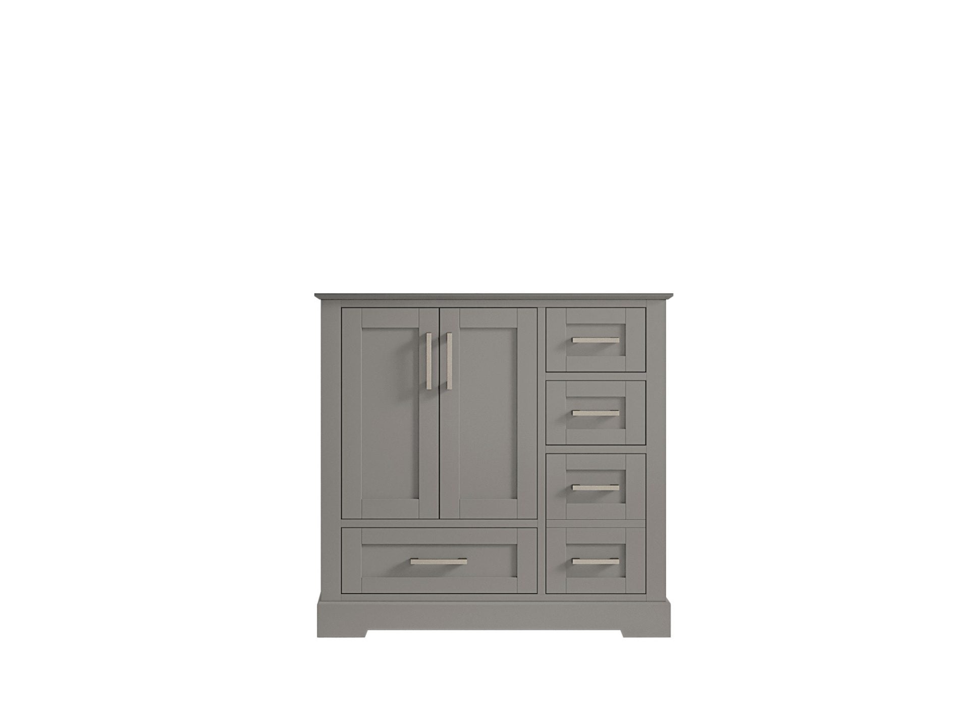 Boston 36 in. W x 22 in. D Single Sink Bathroom Vanity in Elephant Skin Gray with Countertop - Cabinet Only