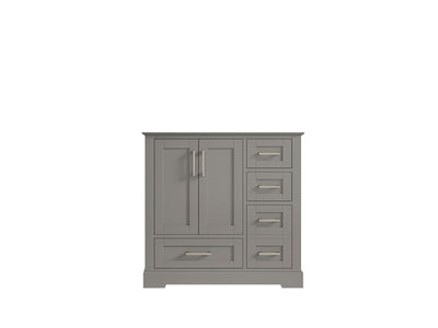 Boston 36 in. W x 22 in. D Single Sink Bathroom Vanity in Elephant Skin Gray with Countertop - Cabinet Only
