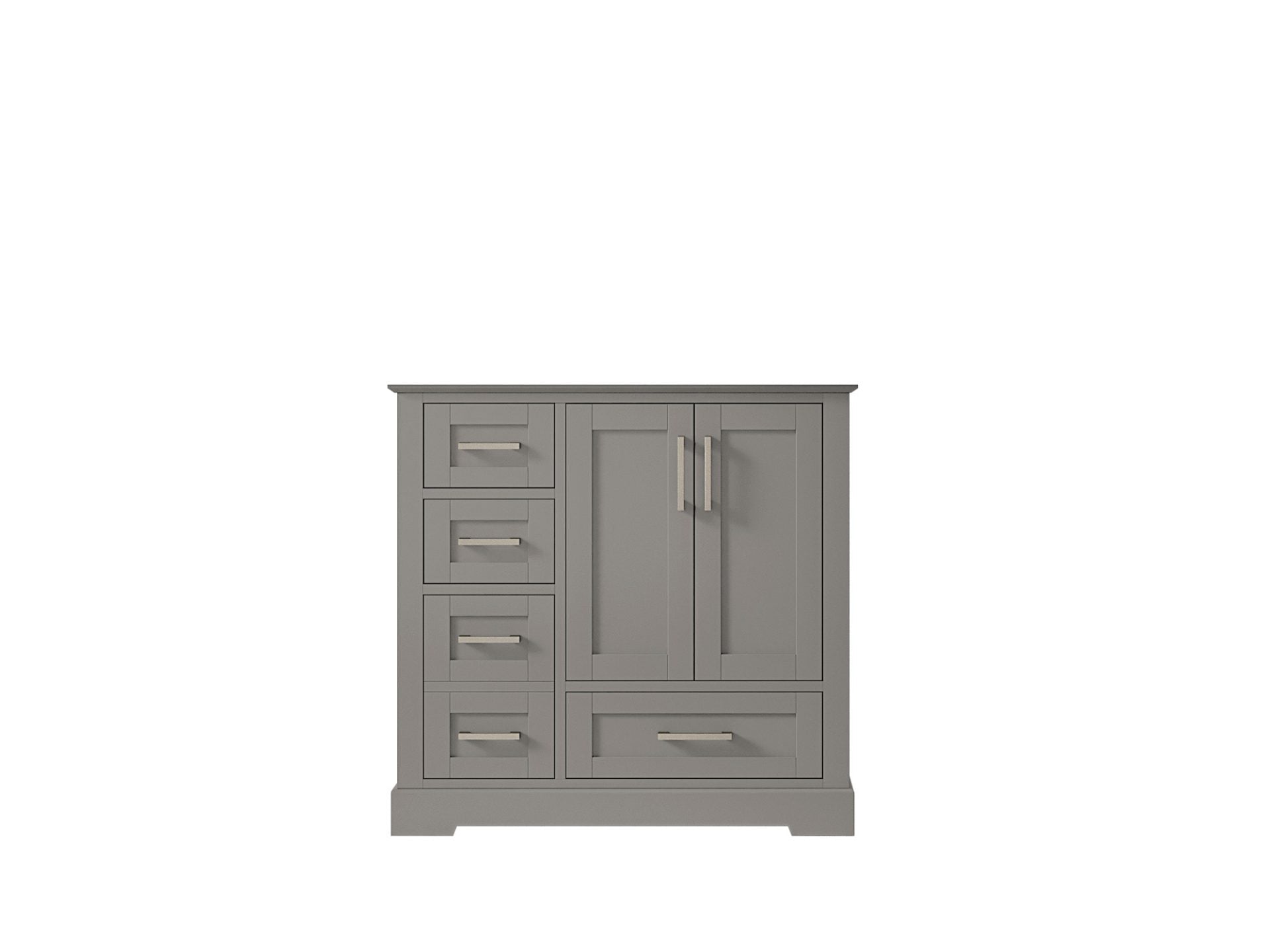 Boston 36 in. W x 22 in. D Single Sink Bathroom Vanity in Elephant Skin Gray with Countertop - Cabinet Only