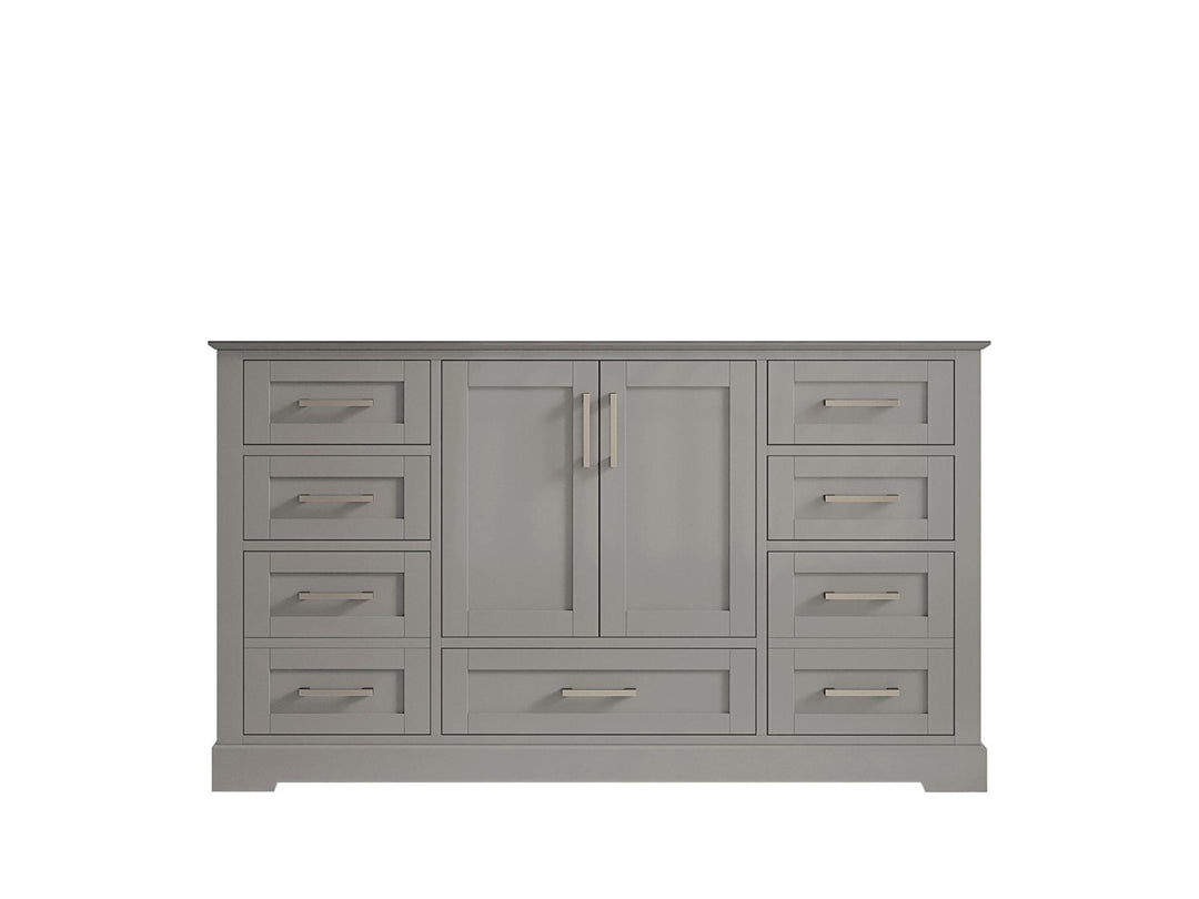 Boston 60 in. W x 22 in. D Single Sink Bathroom Vanity in Elephant Skin Gray with Countertop - Cabinet Only