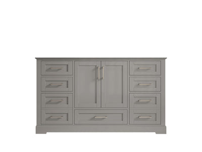 Boston 60 in. W x 22 in. D Single Sink Bathroom Vanity in Elephant Skin Gray with Countertop - Cabinet Only