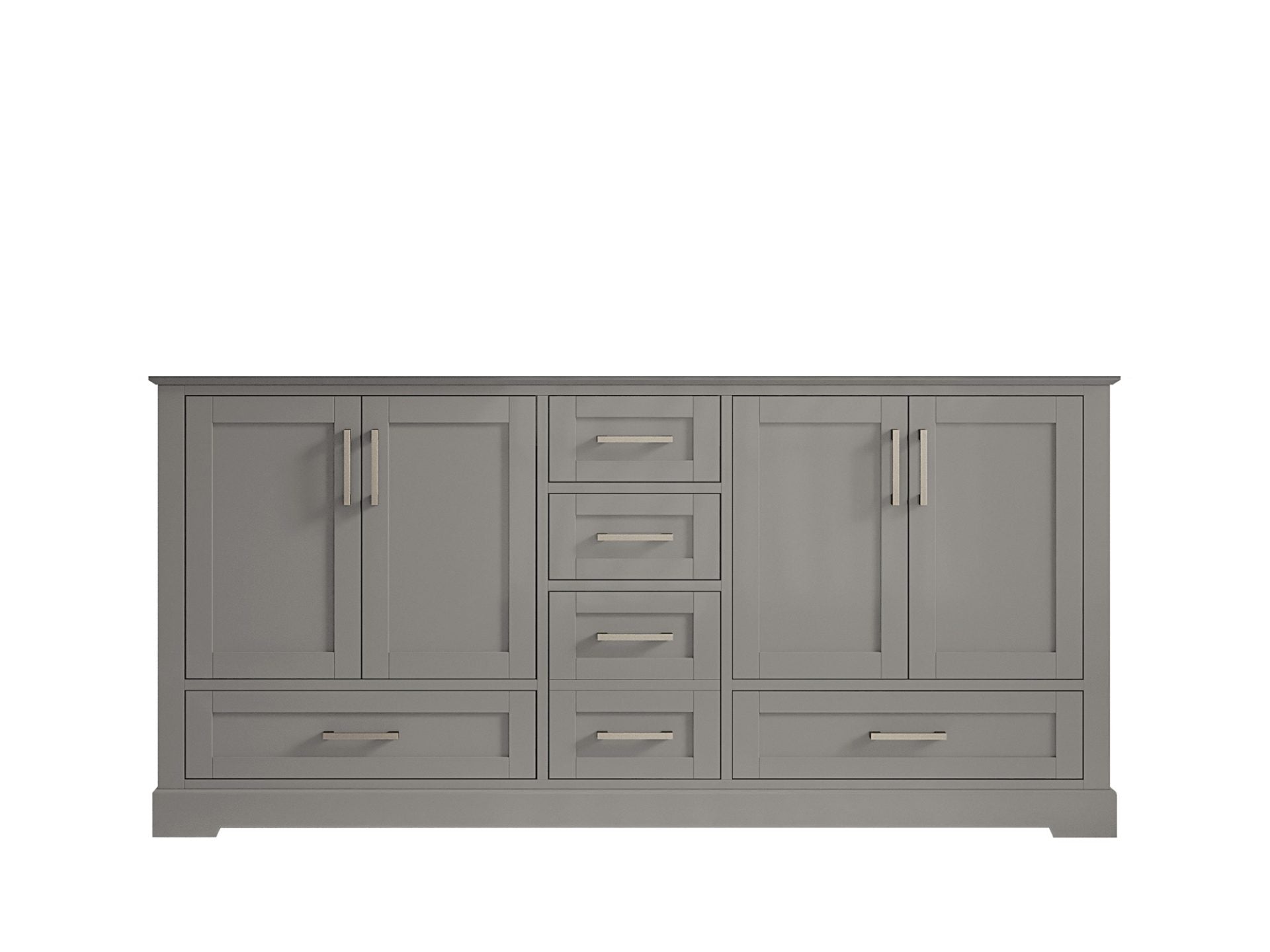 Boston 72 in. W x 22 in. D Double Sink Bathroom Vanity in Elephant Skin Gray with Countertop - Cabinet Only