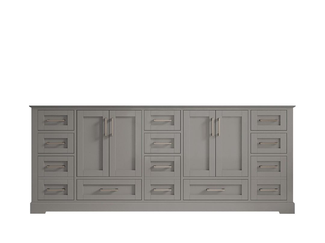 Boston 84 in. W x 22 in. D Double Sink Bathroom Vanity in Elephant Skin Gray with Countertop - Cabinet Only
