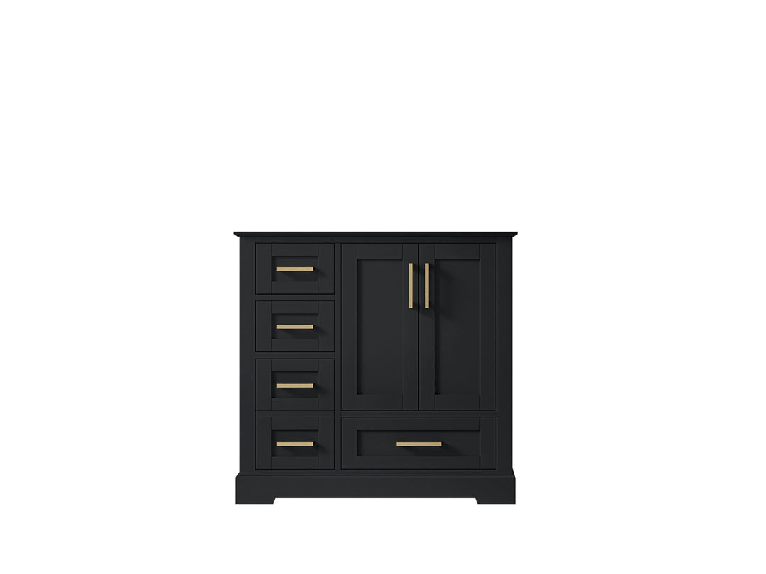 Boston 36 in. W x 22 in. D Single Sink Bathroom Vanity in Wrought Iron with Countertop - Cabinet Only