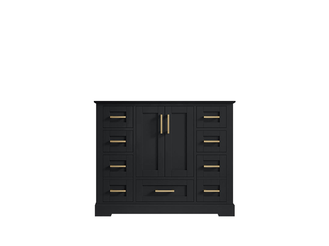 Boston 42 in. W x 22 in. D Single Sink Bathroom Vanity in Wrought Iron with Countertop - Cabinet Only