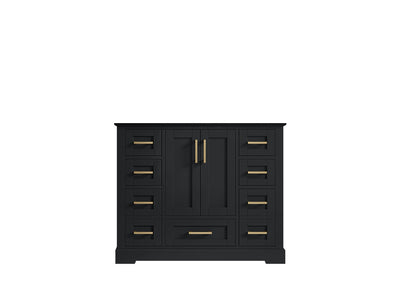 Boston 42 in. W x 22 in. D Single Sink Bathroom Vanity in Wrought Iron with Countertop - Cabinet Only