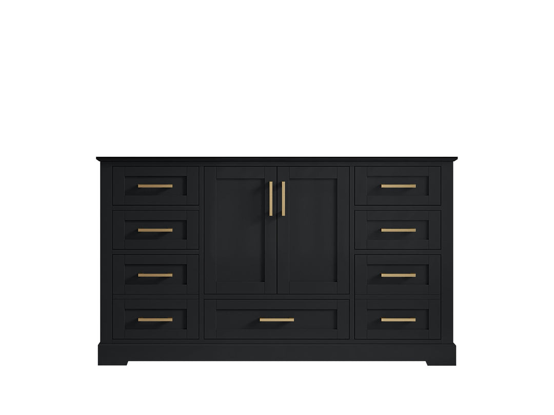 Boston 60 in. W x 22 in. D Single Sink Bathroom Vanity in Wrought Iron with Countertop - Cabinet Only