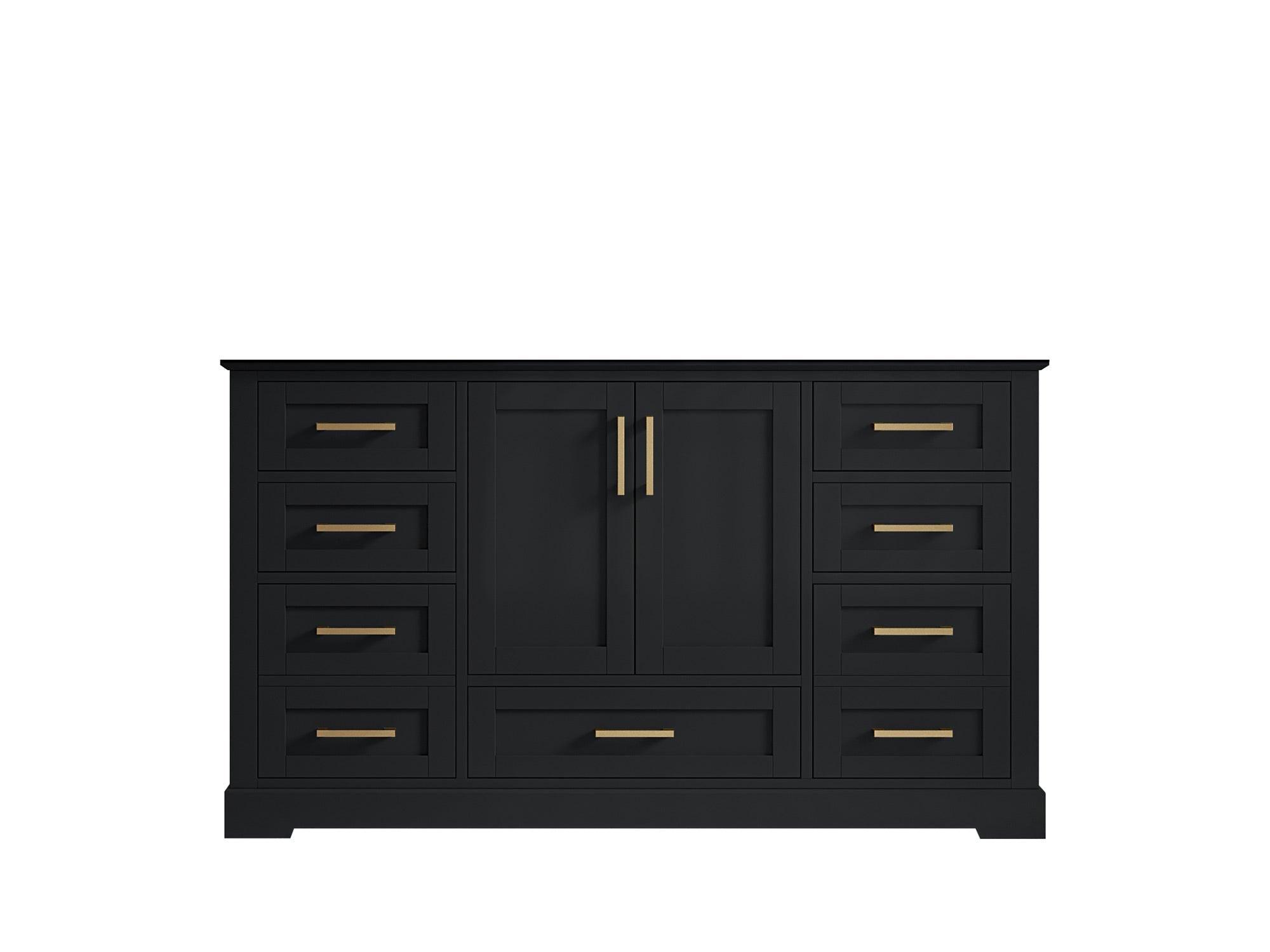 Boston 60 in. W x 22 in. D Single Sink Bathroom Vanity in Wrought Iron with Countertop - Cabinet Only