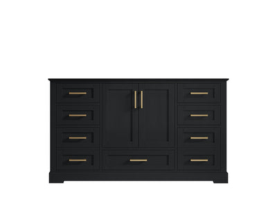 Boston 60 in. W x 22 in. D Single Sink Bathroom Vanity in Wrought Iron with Countertop - Cabinet Only