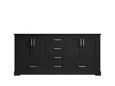 Boston 72 in. W x 22 in. D Double Sink Bathroom Vanity in Wrought Iron with Countertop - Cabinet Only