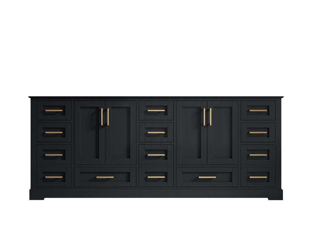 Boston 84 in. W x 22 in. D Double Sink Bathroom Vanity in Wrought Iron with Countertop - Cabinet Only