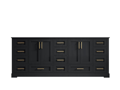 Boston 84 in. W x 22 in. D Double Sink Bathroom Vanity in Wrought Iron with Countertop - Cabinet Only