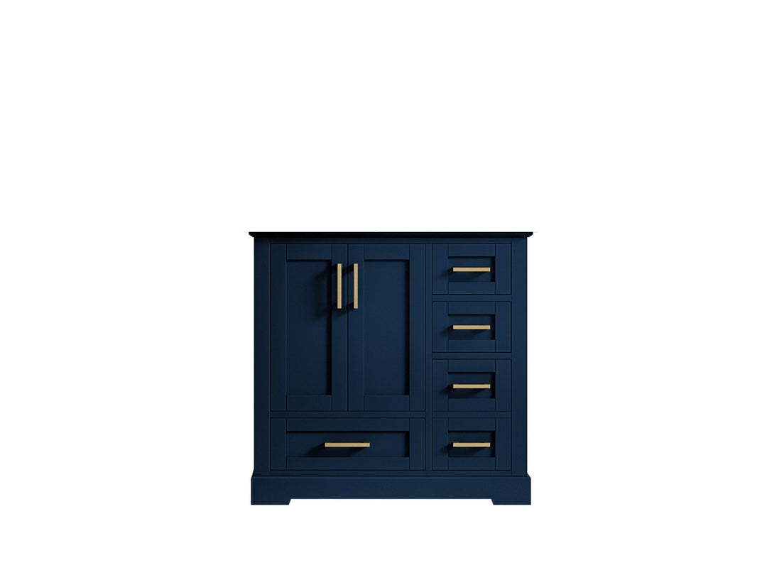 Boston 36 in. W x 22 in. D Single Sink Bathroom Vanity in Navy Blue with Countertop - Cabinet Only