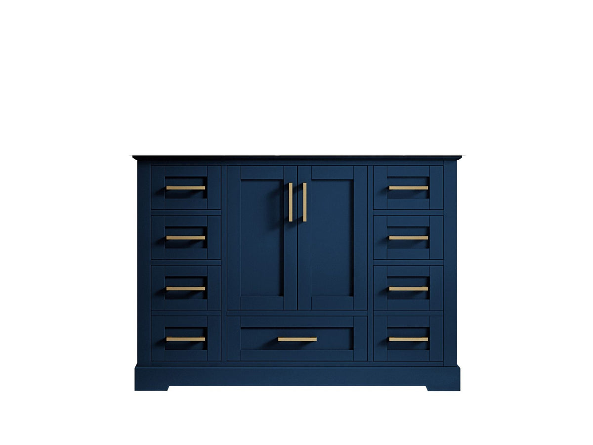 Boston 48 in. W x 22 in. D Single Sink Bathroom Vanity in Navy Blue with Countertop - Cabinet Only