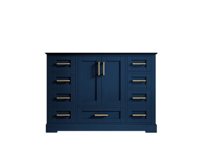 Boston 48 in. W x 22 in. D Single Sink Bathroom Vanity in Navy Blue with Countertop - Cabinet Only