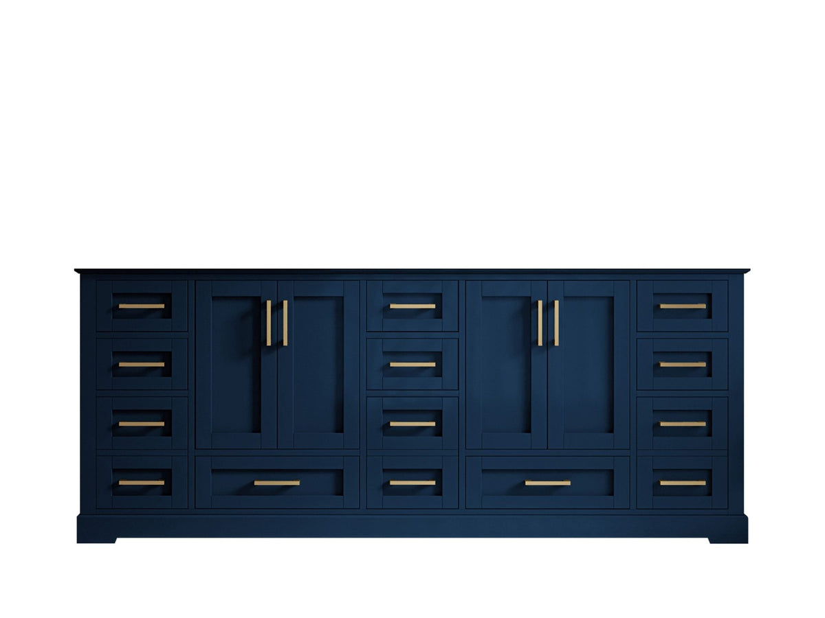 Boston 84 in. W x 22 in. D Double Sink Bathroom Vanity in Navy Blue with Countertop - Cabinet Only