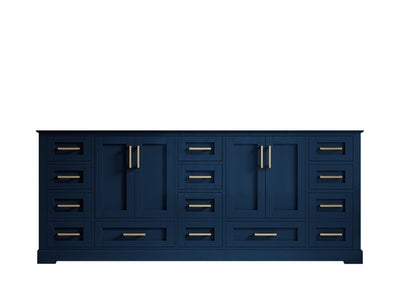 Boston 84 in. W x 22 in. D Double Sink Bathroom Vanity in Navy Blue with Countertop - Cabinet Only