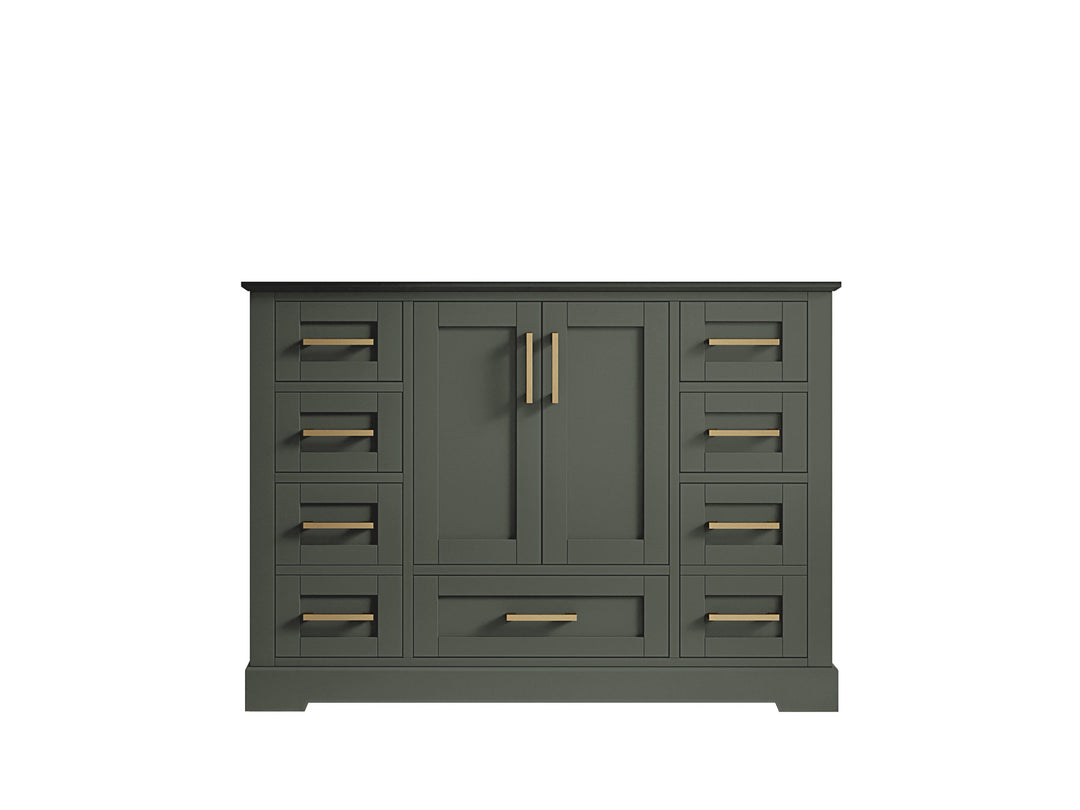 Boston 48 in. W x 22 in. D Single Sink Bathroom Vanity in Pewter Green with Countertop - Cabinet Only