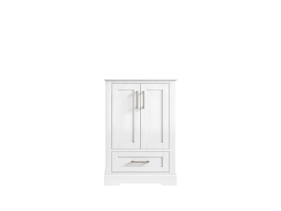 Boston 24 in. W x 22 in. D Single Sink Bathroom Vanity in White with Countertop - Cabinet Only