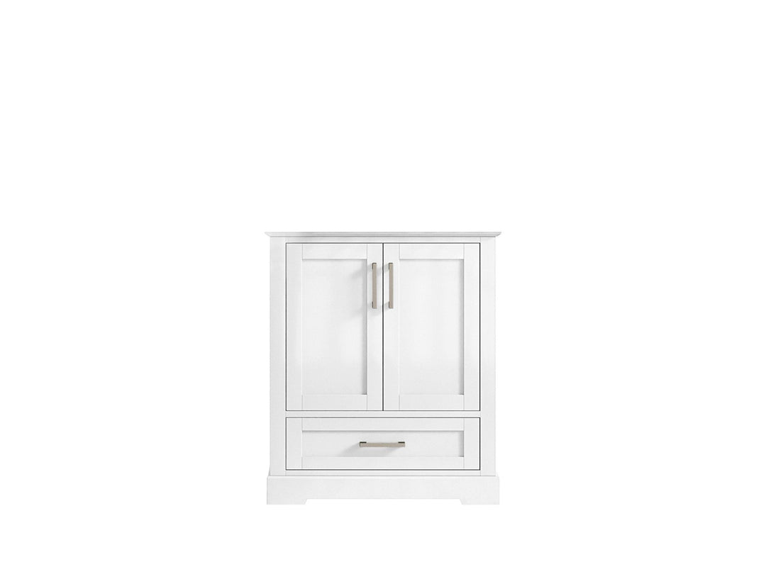 Boston 30 in. W x 22 in. D Single Sink Bathroom Vanity in White with Countertop - Cabinet Only