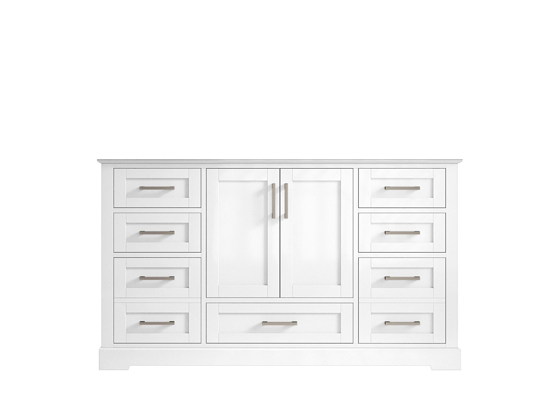Boston 60 in. W x 22 in. D Single Sink Bathroom Vanity in White with Countertop - Cabinet Only