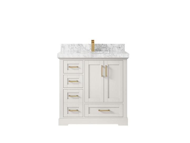 Boston 36" W x 22" D Center Sink Vanity for Modern Bathroom Spaces - photo 12