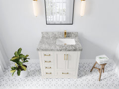 Boston 36 in. W x 22 in. D Right Offset Sink Bathroom Vanity - photo 12