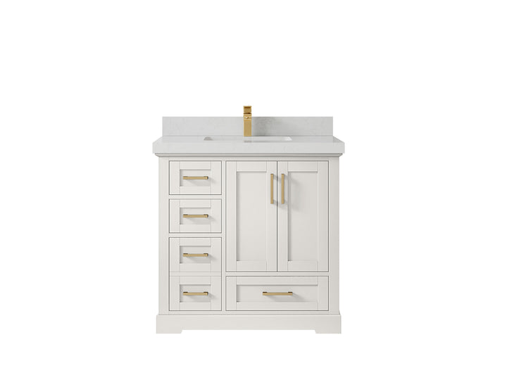 Boston 36" W x 22" D Center Sink Vanity for Modern Bathroom Spaces - photo 14