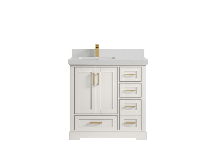 Boston 36 in. W x 22 in. D Left Offset Sink Bathroom Vanity - photo 15
