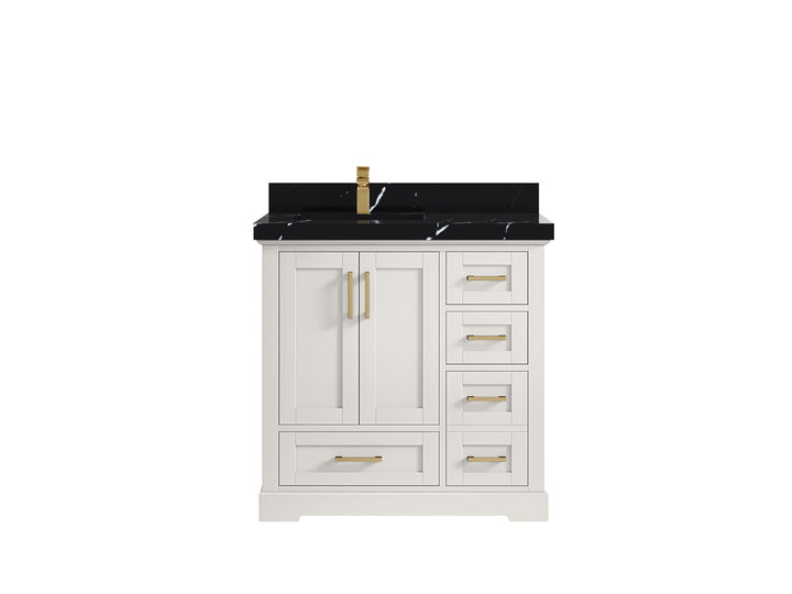 Boston 36 in. W x 22 in. D Left Offset Sink Bathroom Vanity - photo 17