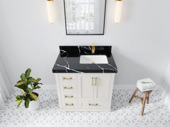 Boston 36 in. W x 22 in. D Right Offset Sink Bathroom Vanity - photo 16