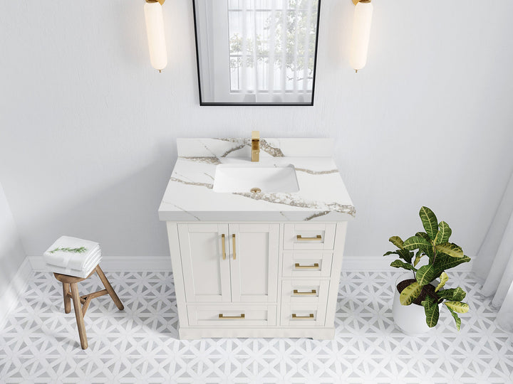 Boston 36 in. W x 22 in. D Center Sink Bathroom Vanity - photo 17