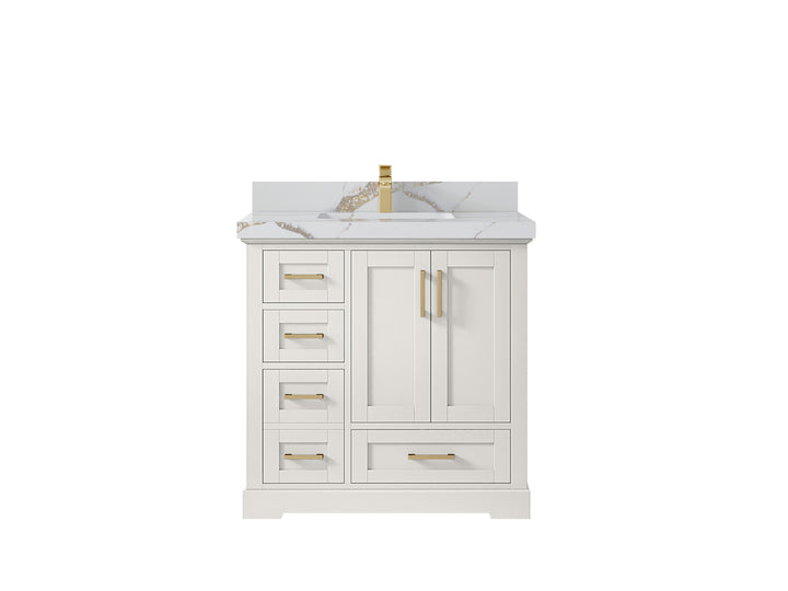 Boston 36" W x 22" D Center Sink Vanity for Modern Bathroom Spaces - photo 18