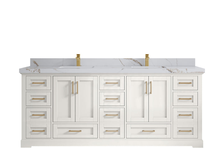 Boston 84 in. W x 22 in. D Double Sink Bathroom Vanity - photo 19