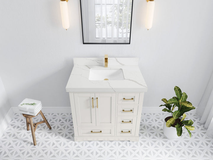 Boston 36 in. W x 22 in. D Center Sink Bathroom Vanity - photo 19