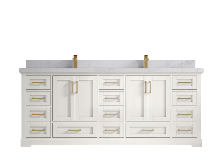 Boston 84 in. W x 22 in. D Double Sink Bathroom Vanity - photo 23